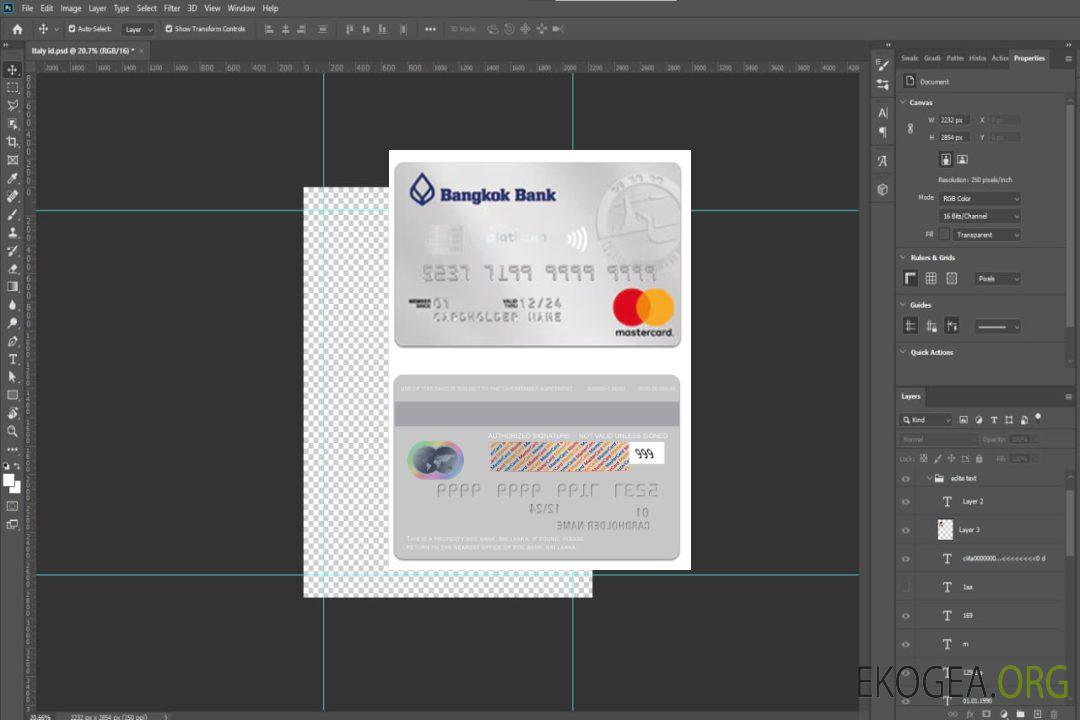 Mastercard de voyage platine de la Bangkok Bank en Thaïlande template